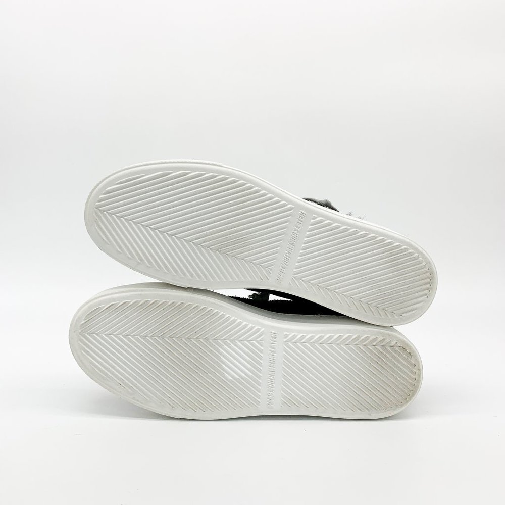 P448 Clara Metallic Faux Fur Platform Sneakers - Picture 8 of 9